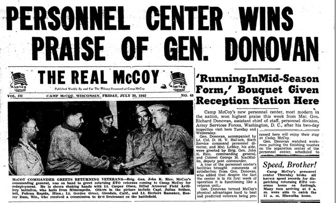This Month in Fort McCoy History — July
