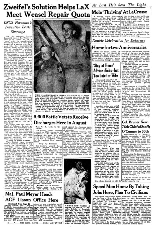 This Month in Fort McCoy History — July