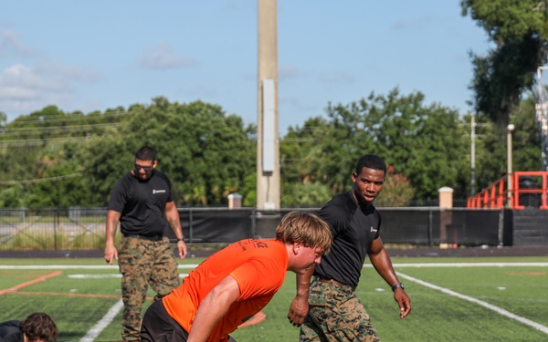 U.S. Marines Take On Oviedo High School
