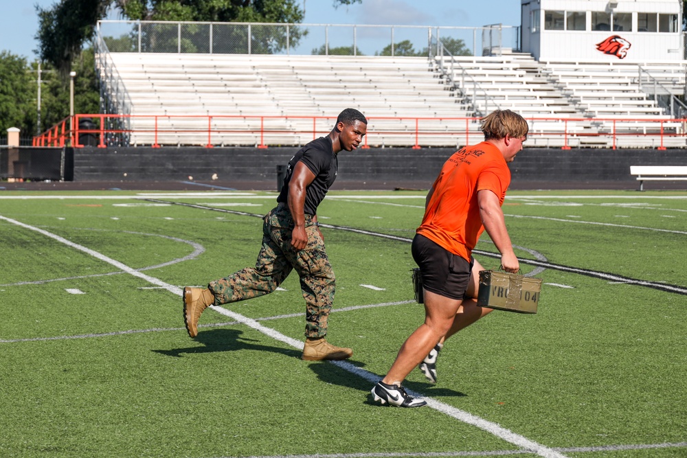 U.S. Marines Take On Oviedo High School