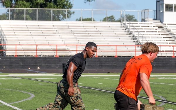 U.S. Marines Take On Oviedo High School