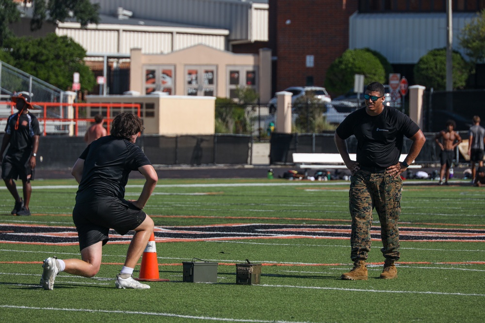 U.S. Marines Take On Oviedo High School