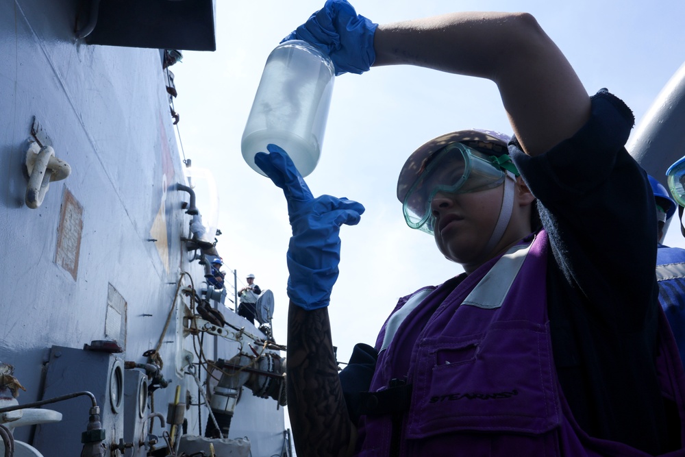 USS Bainbridge Replenishment-At-Sea