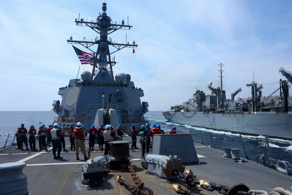 USS Bainbridge Replenishment-At-Sea