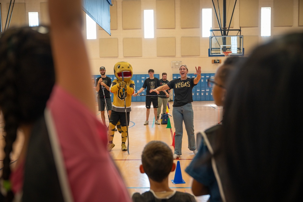 Vegas Golden Knights visits Nellis AFB Youth Center