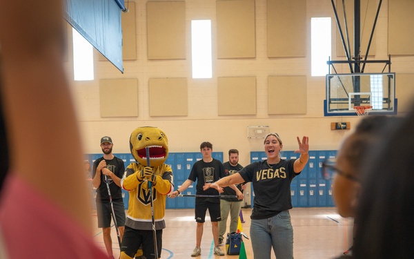 Vegas Golden Knights visits Nellis AFB Youth Center