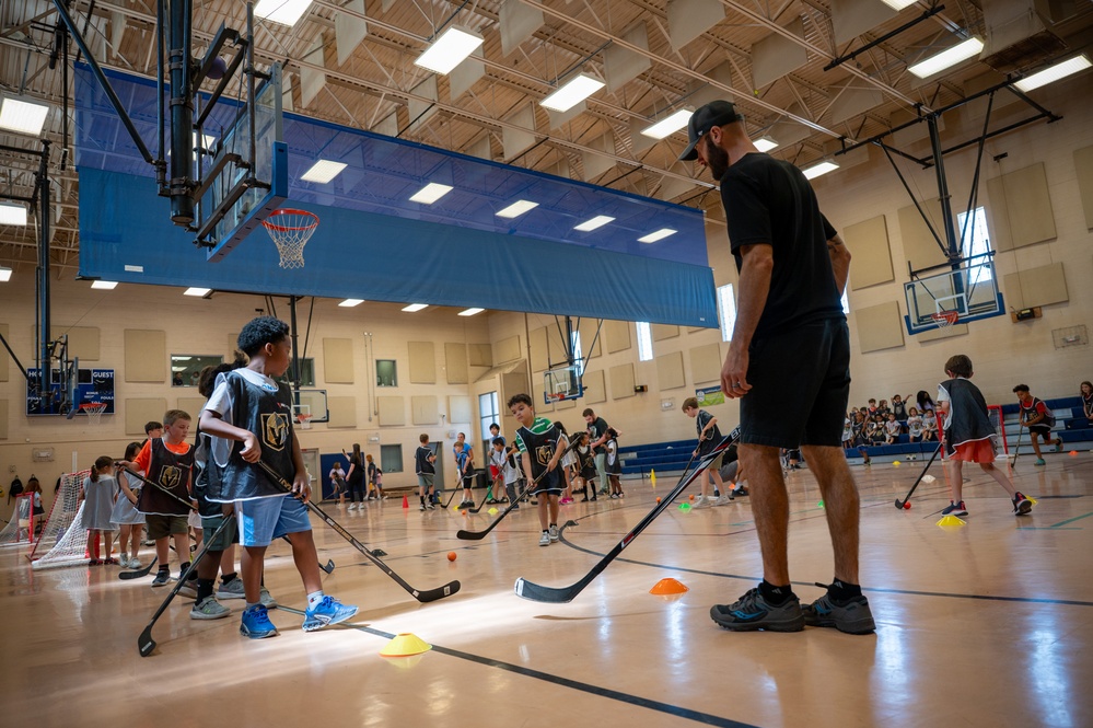 Vegas Golden Knights visits Nellis AFB Youth Center