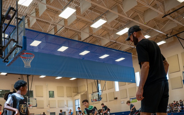 Vegas Golden Knights visits Nellis AFB Youth Center
