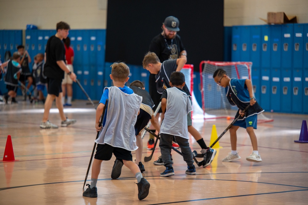 Vegas Golden Knights visits Nellis AFB Youth Center