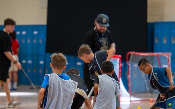 Vegas Golden Knights visits Nellis AFB Youth Center