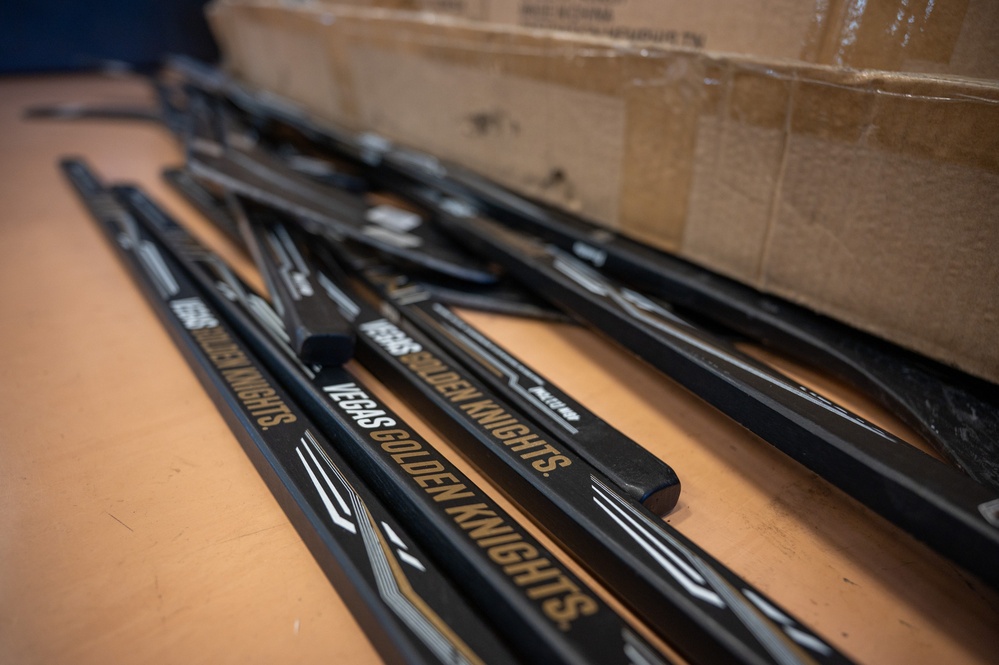 Vegas Golden Knights visits Nellis AFB Youth Center