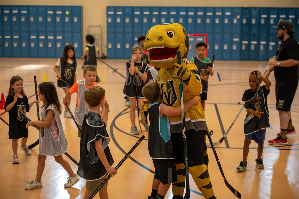 Vegas Golden Knights visits Nellis AFB Youth Center