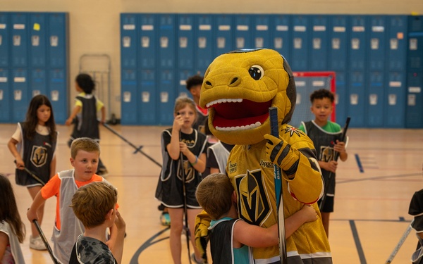Vegas Golden Knights visits Nellis AFB Youth Center
