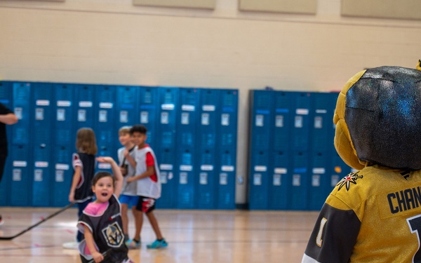 Vegas Golden Knights visits Nellis AFB Youth Center