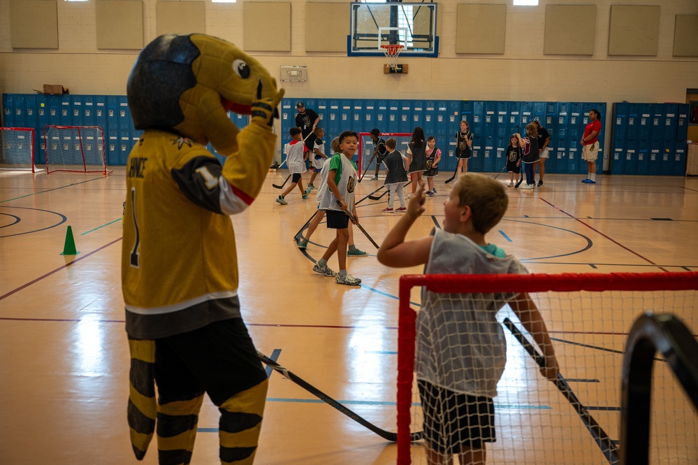 Vegas Golden Knights visits Nellis AFB Youth Center