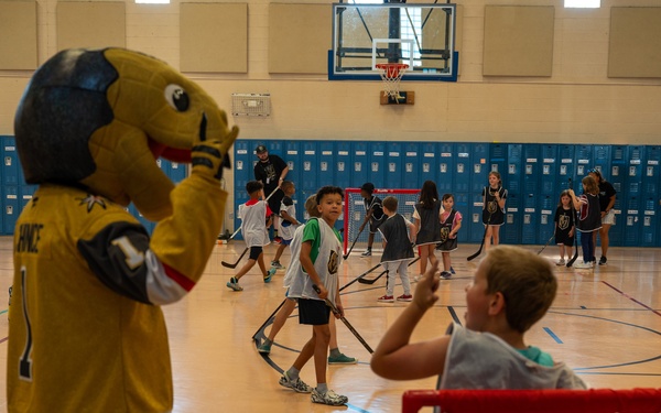 Vegas Golden Knights visits Nellis AFB Youth Center
