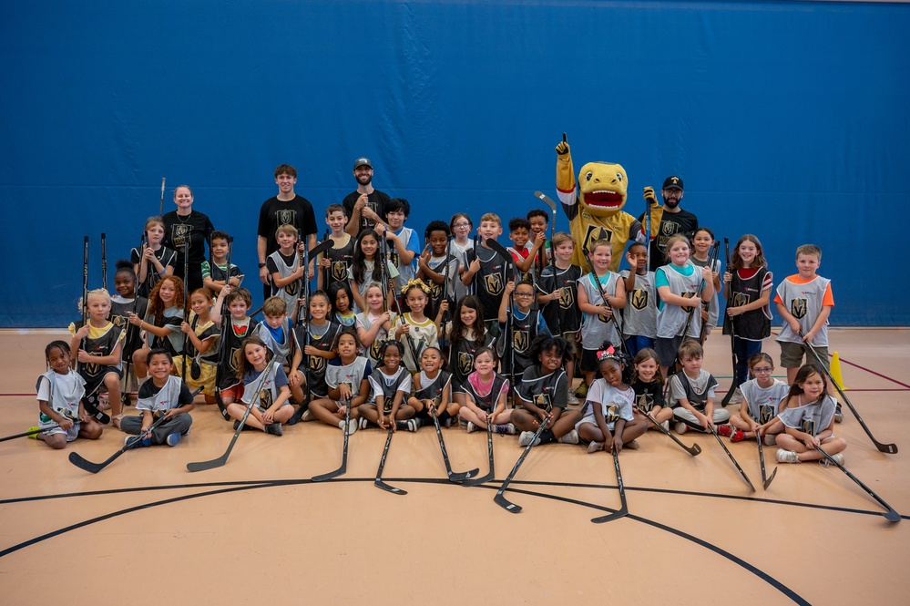 Vegas Golden Knights visits Nellis AFB Youth Center