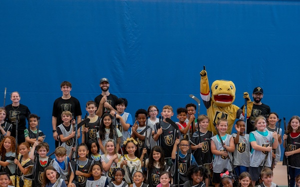 Vegas Golden Knights visits Nellis AFB Youth Center