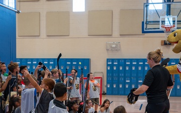 Vegas Golden Knights visits Nellis AFB Youth Center