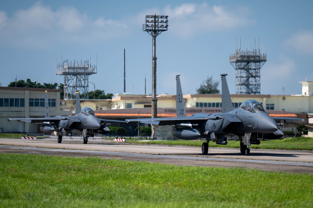 Skybound steel; Kadena's fighters take flight