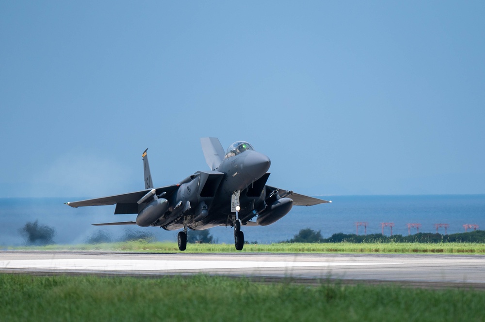 Skybound steel; Kadena's fighters take flight