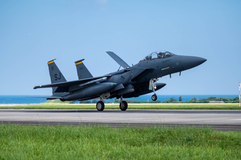 Skybound steel; Kadena's fighters take flight