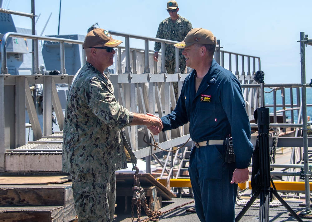 Vice Adm. Brendan McLane Visits Essex (LHD 2)