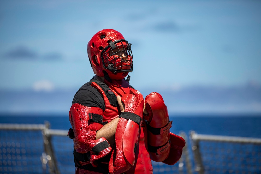 USS Preble Conducts Oleoresin Capsicum Spray