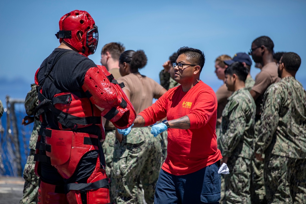 USS Preble Conducts Oleoresin Capsicum Spray