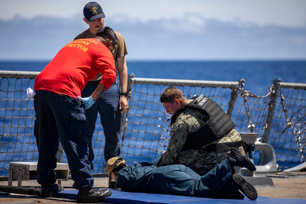 USS Preble Conducts Oleoresin Capsicum Spray