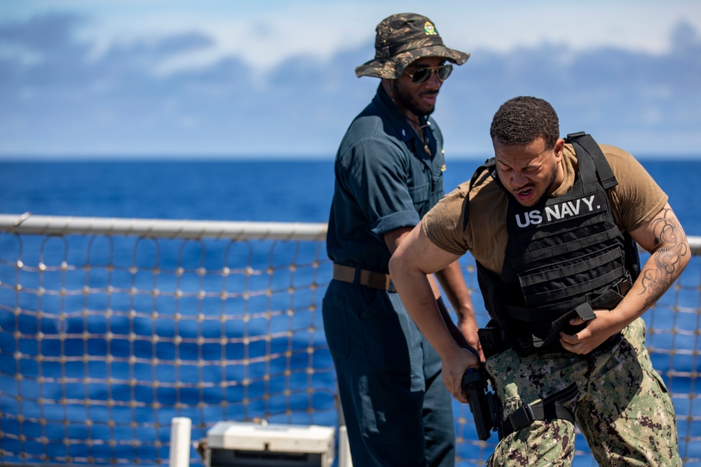 USS Preble Conducts Oleoresin Capsicum Spray