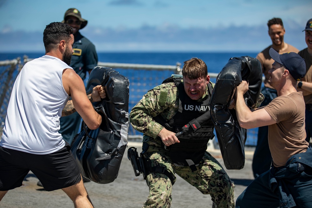 USS Preble Conducts Oleoresin Capsicum Spray