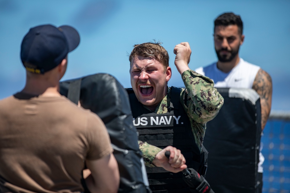 USS Preble Conducts Oleoresin Capsicum Spray