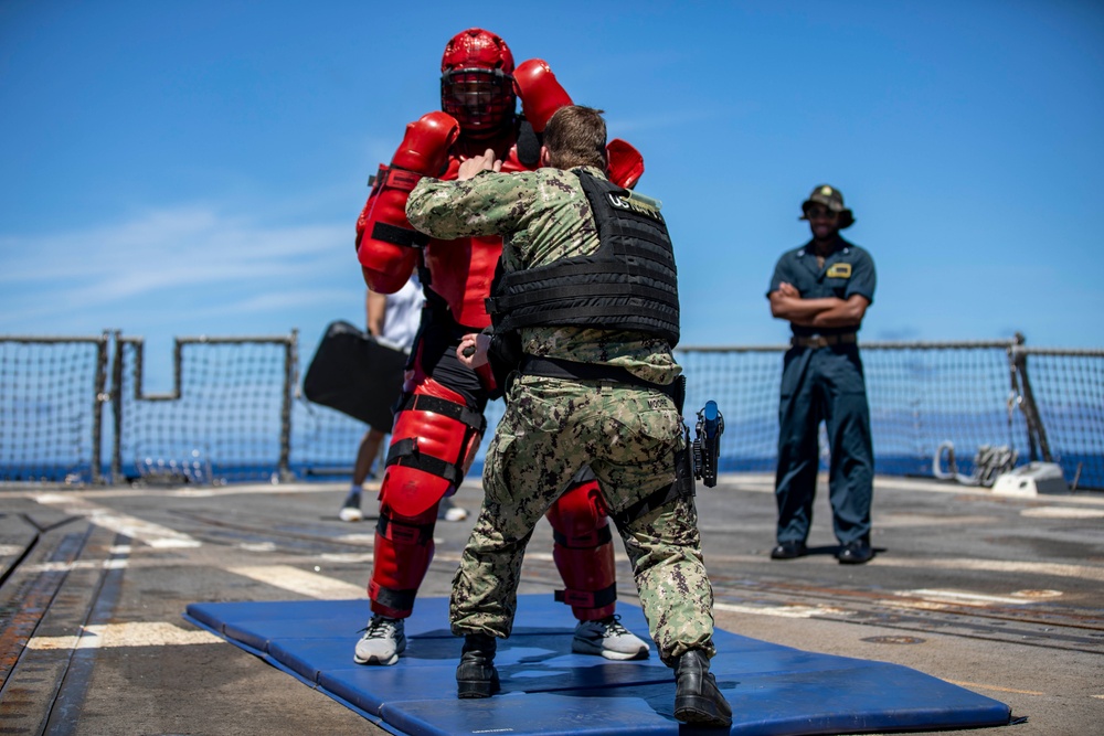 USS Preble Conducts Oleoresin Capsicum Spray