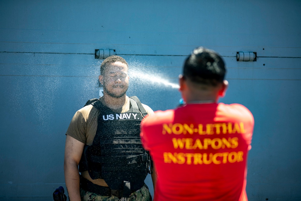 USS Preble Conducts Oleoresin Capsicum Spray