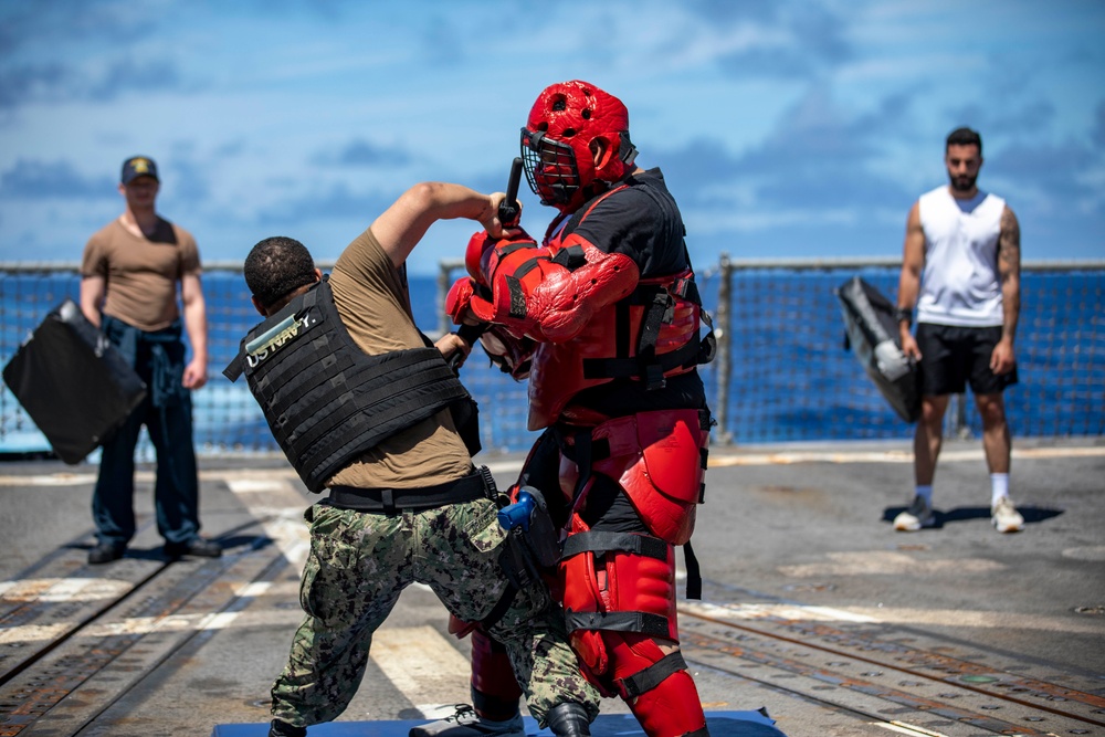 USS Preble Conducts Oleoresin Capsicum Spray
