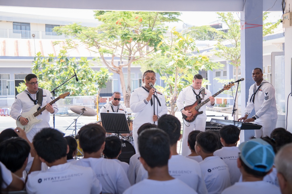 U.S. 7th Fleet Band Performs at Hoa Mai Orphanage in Da Nang