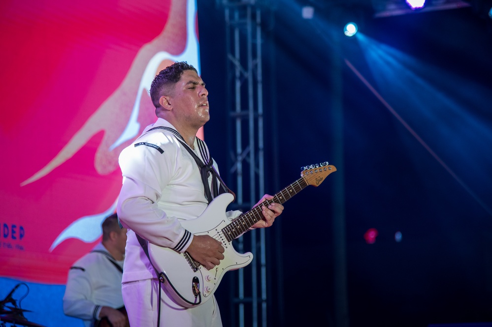 U.S. 7th Fleet Band performs at the U.S.-Vietnam Friendship Festival