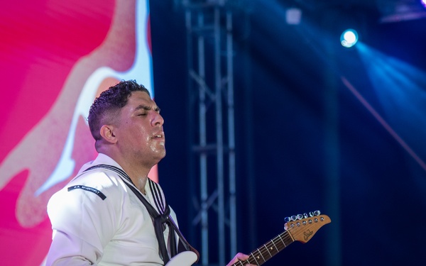 U.S. 7th Fleet Band performs at the U.S.-Vietnam Friendship Festival