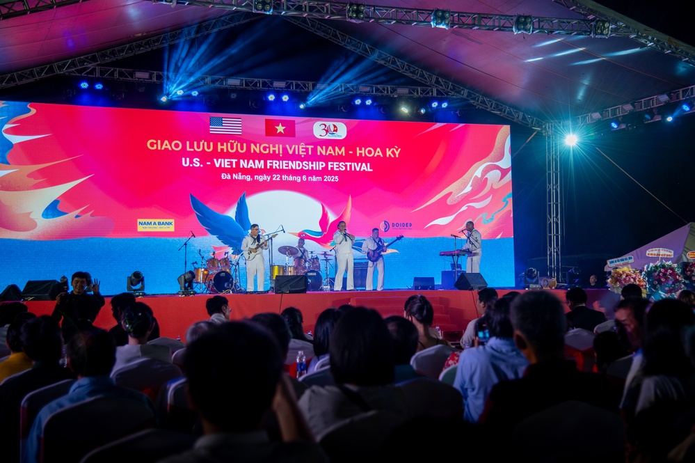 U.S. 7th Fleet Band performs at the U.S.-Vietnam Friendship Festival