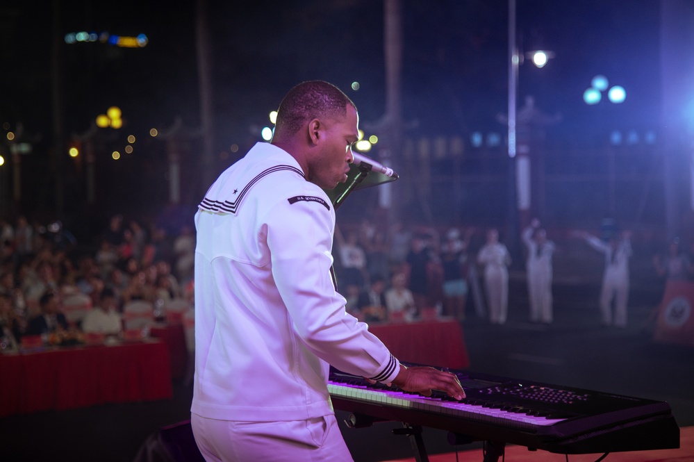 U.S. 7th Fleet Band performs at the U.S.-Vietnam Friendship Festival