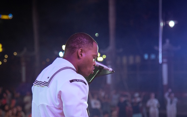 U.S. 7th Fleet Band performs at the U.S.-Vietnam Friendship Festival