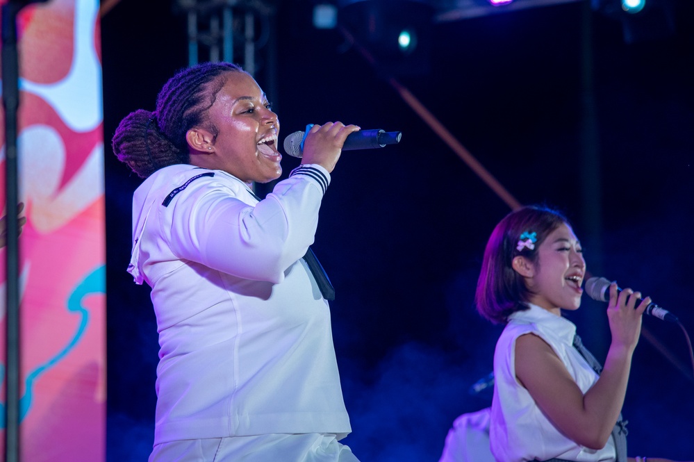 U.S. 7th Fleet Band performs at the U.S.-Vietnam Friendship Festival