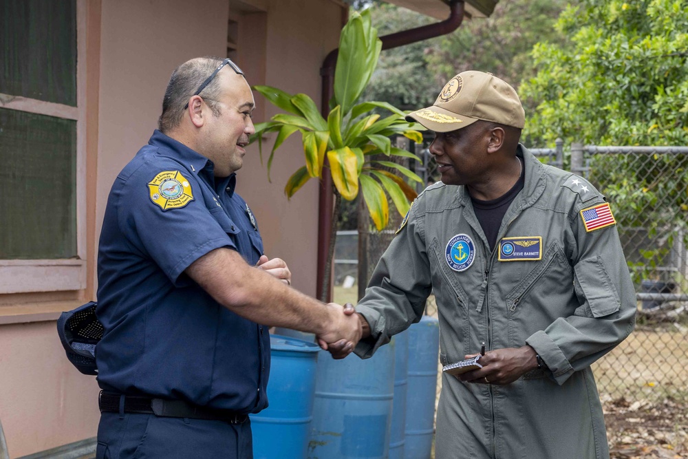 Rear Adm. Stephen Barnett visits Navy Region Federal Fire Department