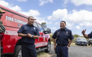 Rear Adm. Stephen Barnett visits Navy Region Federal Fire Department