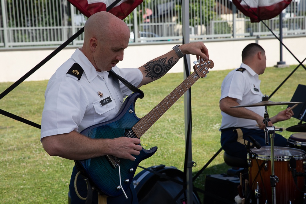 1st Armored Division Brass Band Celebrates Independence Day with U.S. Embassy and Latvian guests