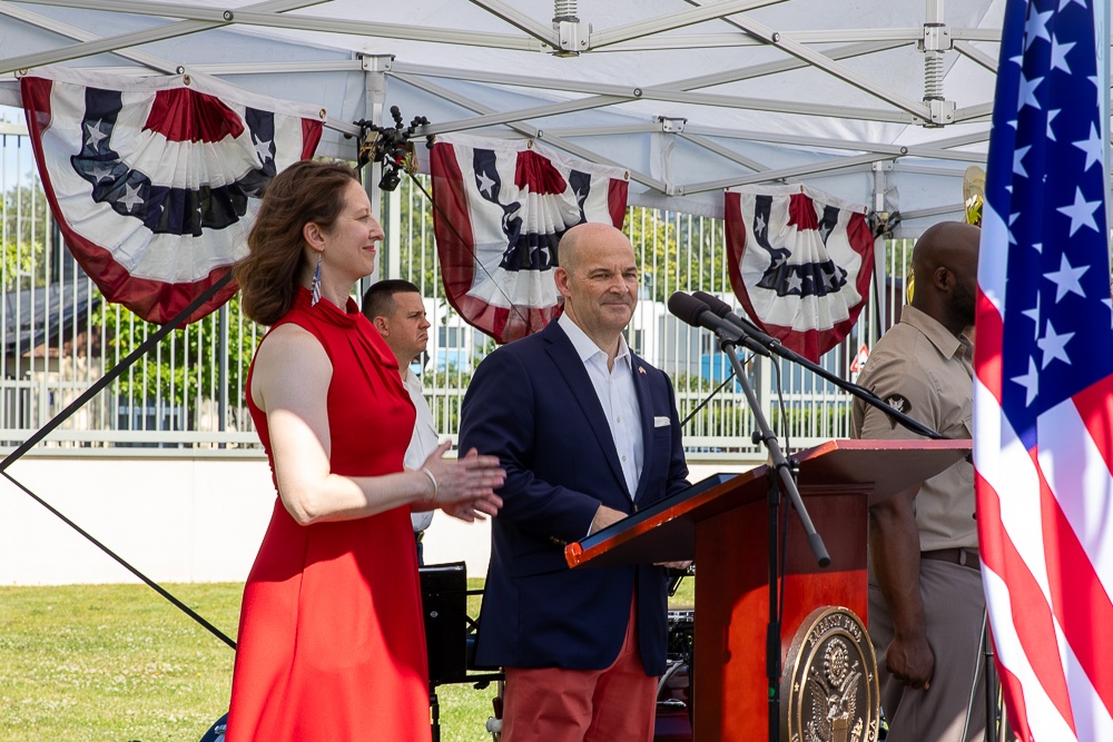1st Armored Division Brass Band Celebrates Independence Day with U.S. Embassy and Latvian guests