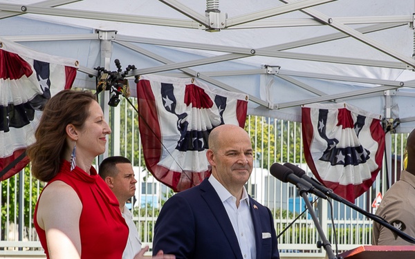 1st Armored Division Brass Band Celebrates Independence Day with U.S. Embassy and Latvian guests