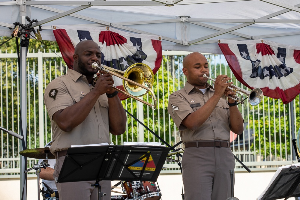 1st Armored Division Brass Band Celebrates Independence Day with U.S. Embassy and Latvian guests