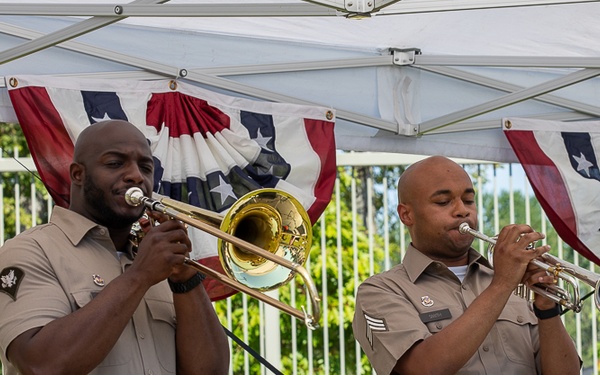 1st Armored Division Brass Band Celebrates Independence Day with U.S. Embassy and Latvian guests
